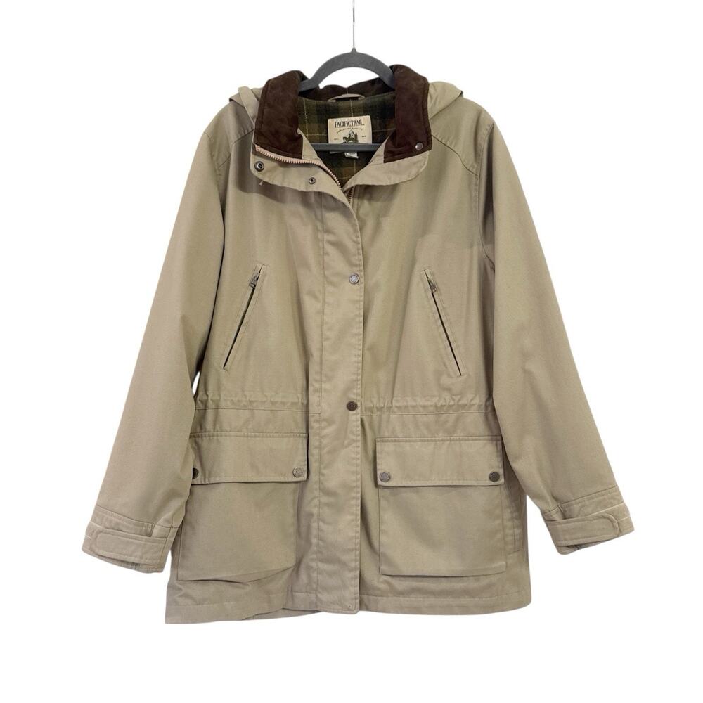 Vintage Pacific Trail Barn Coat Outdoor Chore Jacket Hooded Womens Size Large